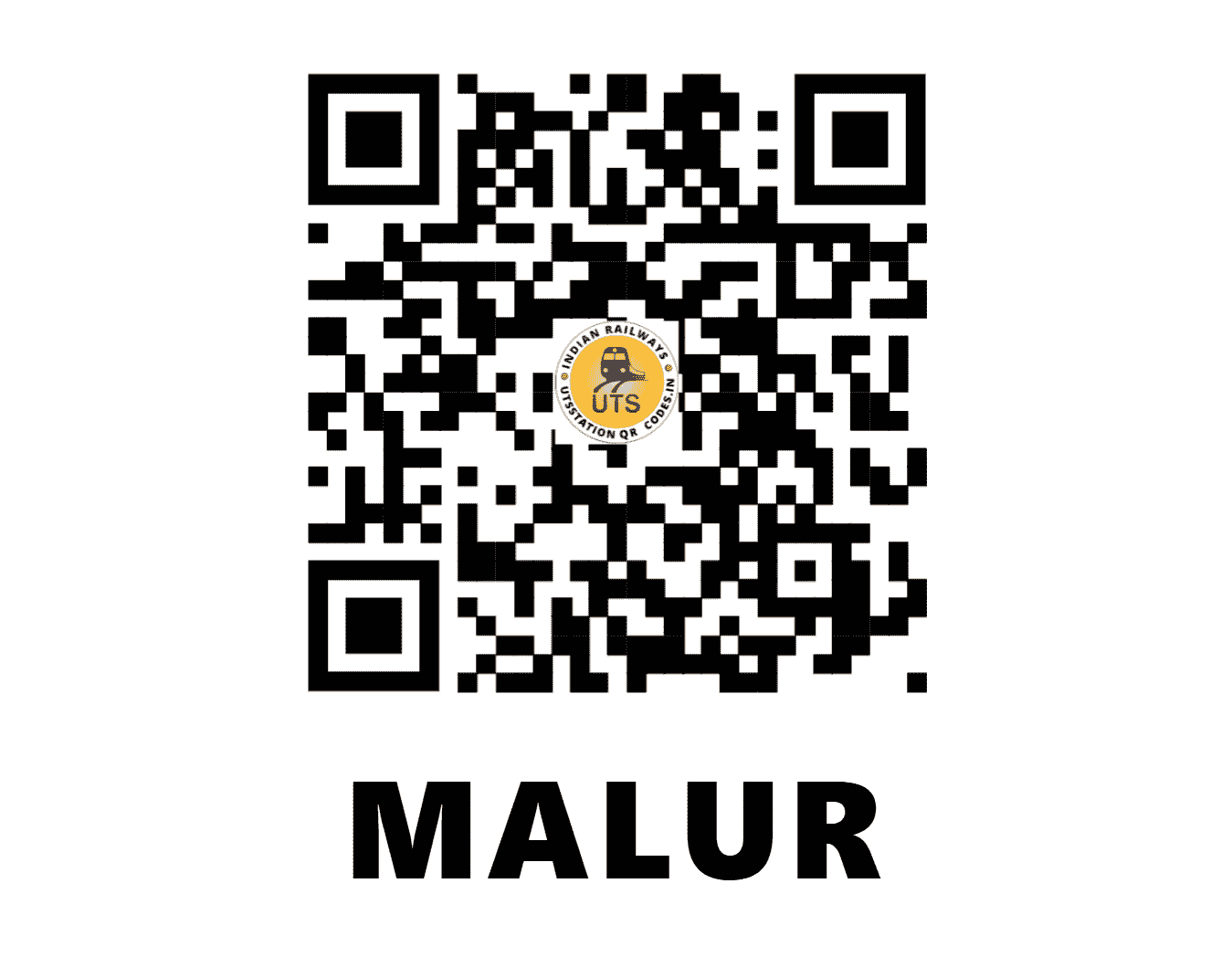 UTS QR Code for MALUR - MLO - SW (KARNATAKA)