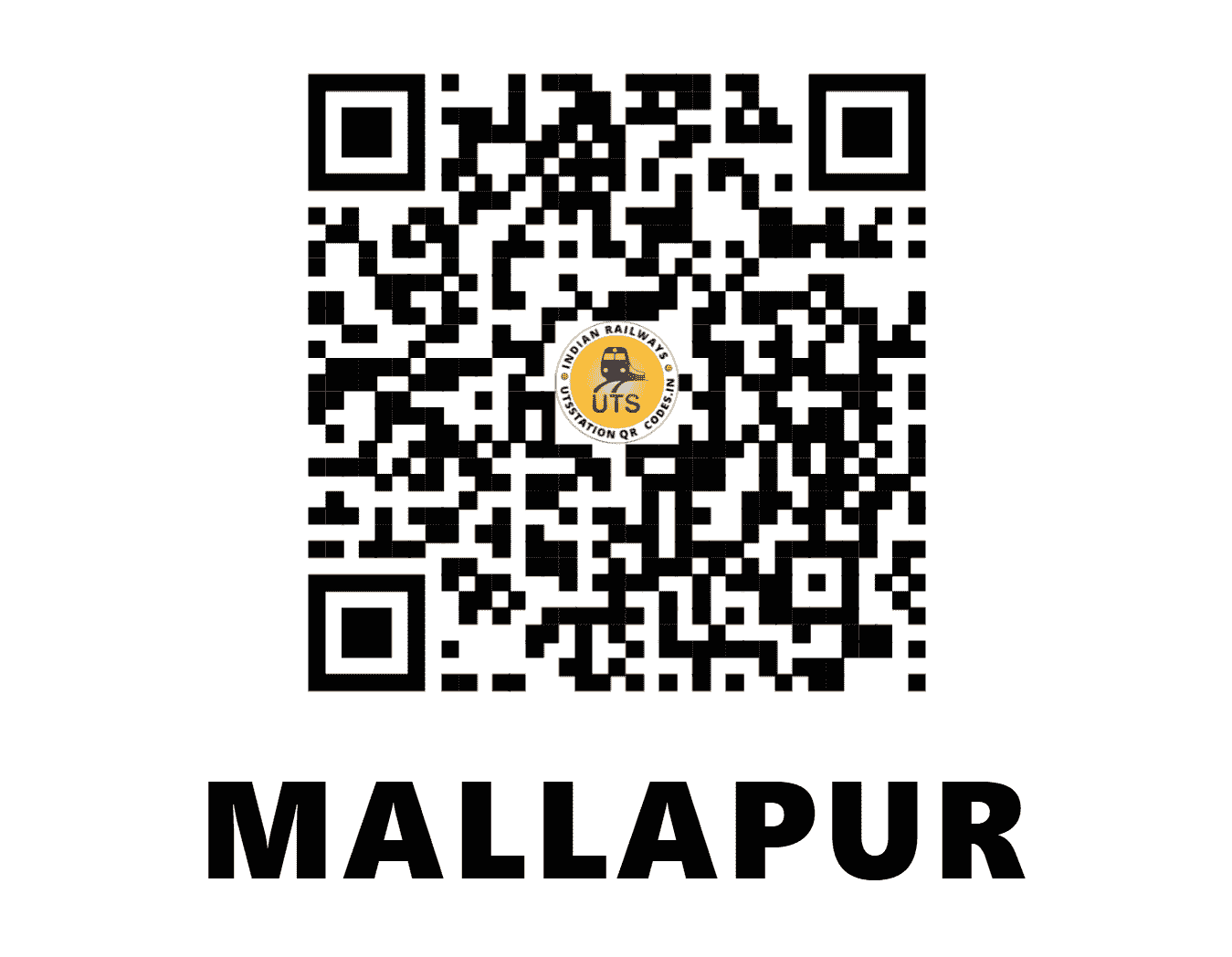 UTS QR Code for MALLAPUR - MLP - SW (KARNATAKA)