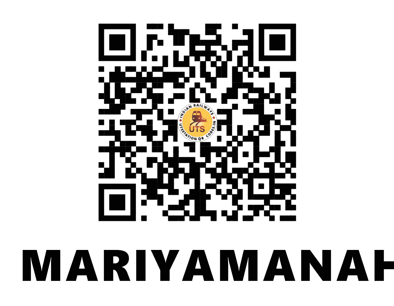 UTS QR Code for MARIYAMANAHALLI - MMI - SW (KARNATAKA)