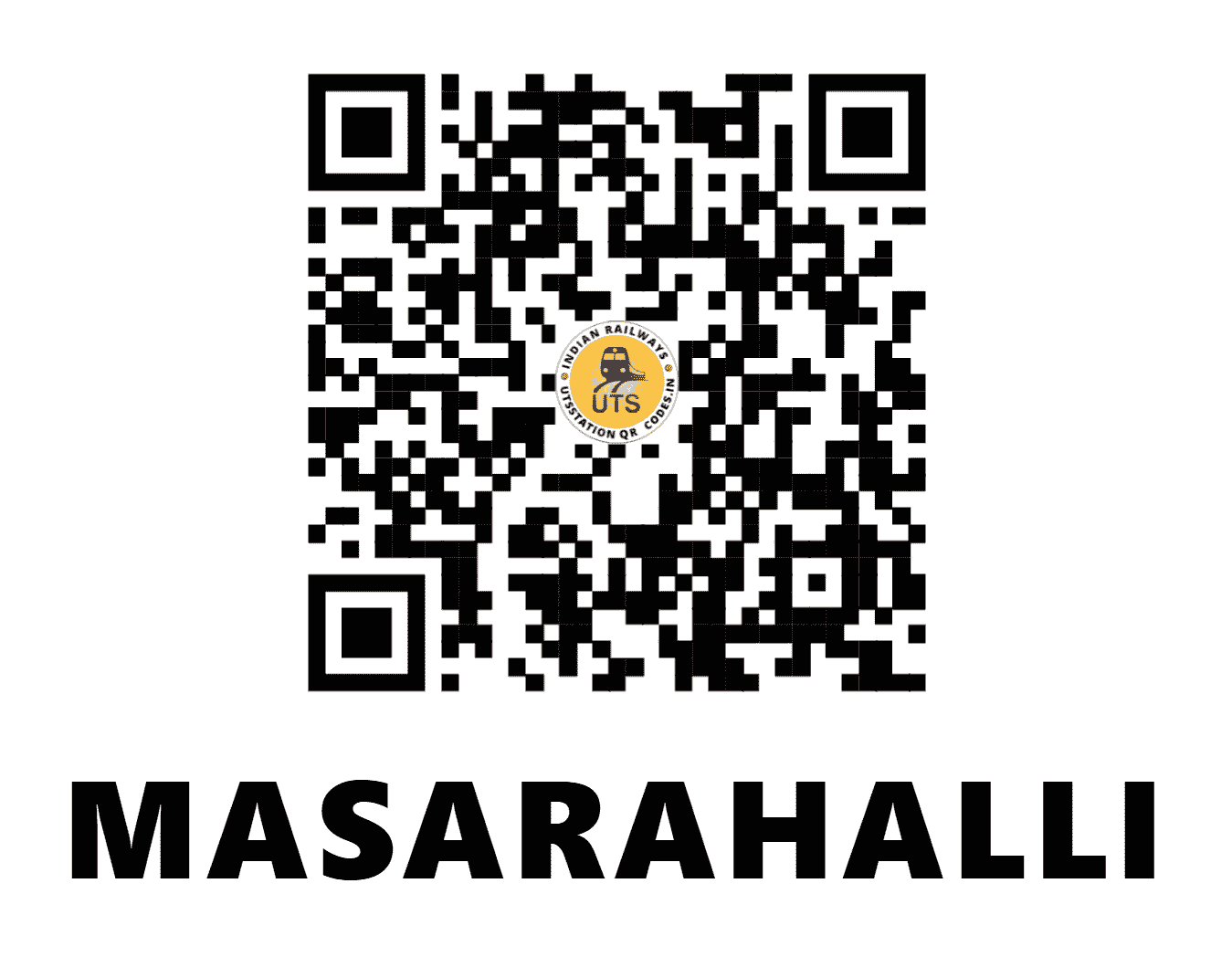 UTS QR Code for MASARAHALLI - MSS - SW (KARNATAKA)