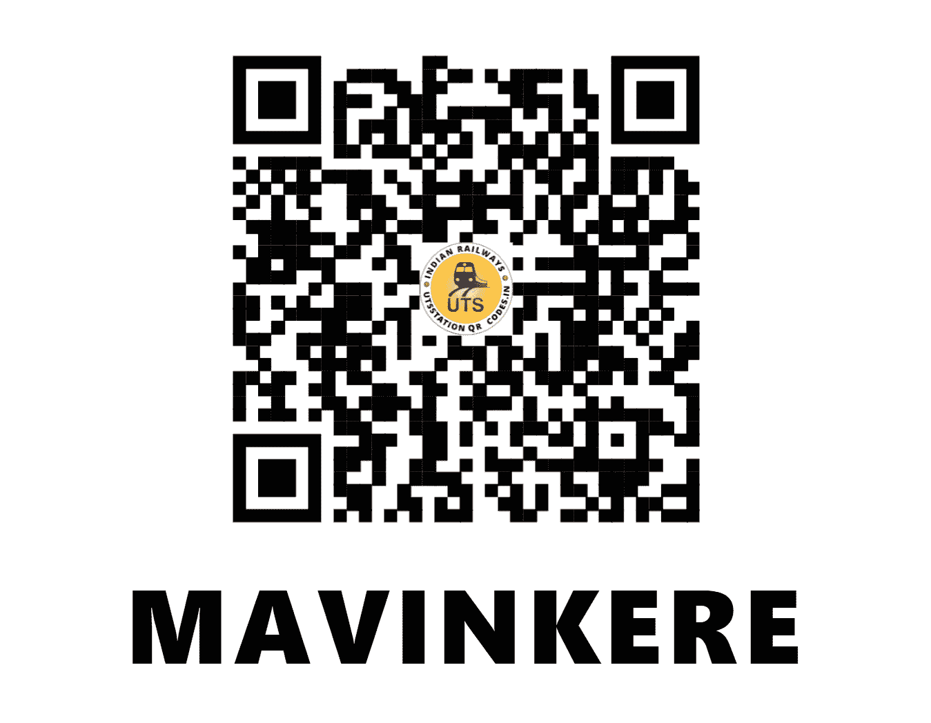 UTS QR Code for MAVINKERE - MVC - SW (KARNATAKA)