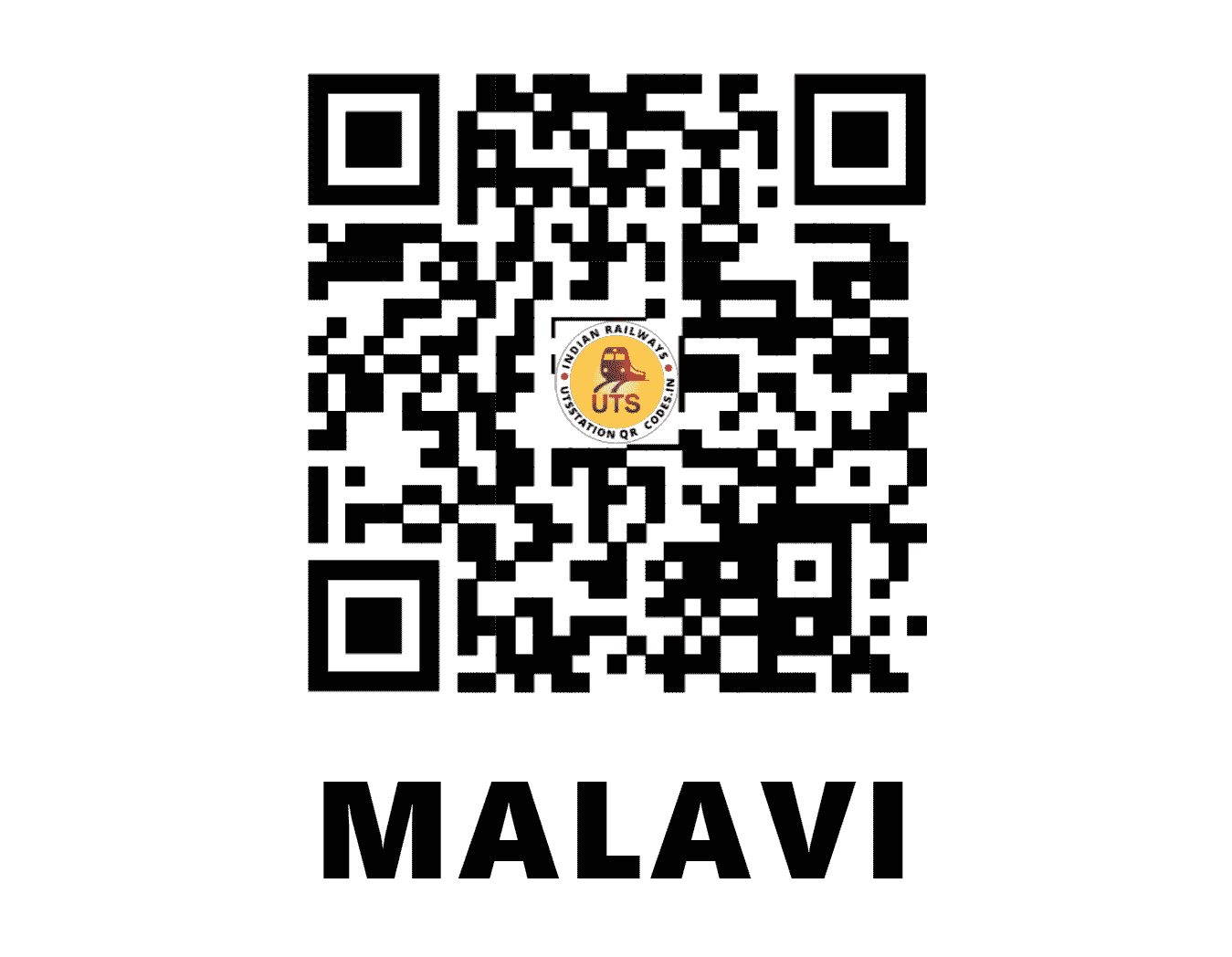UTS QR Code for MALAVI - MVY - SW (KARNATAKA)