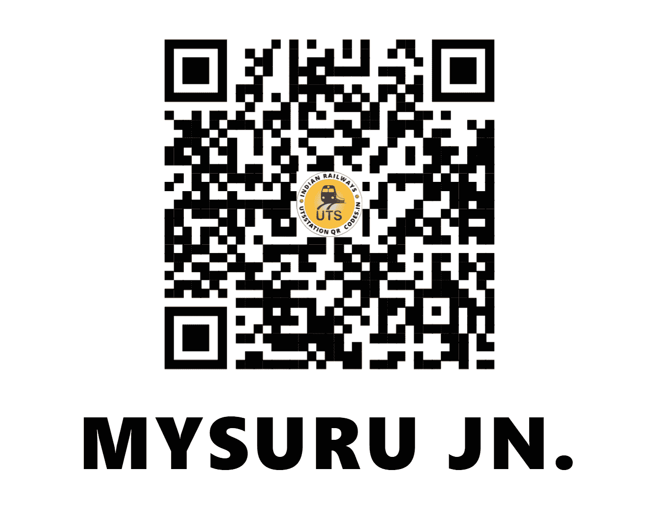 UTS QR Code for MYSURU JN. - MYS - SW (KARNATAKA)