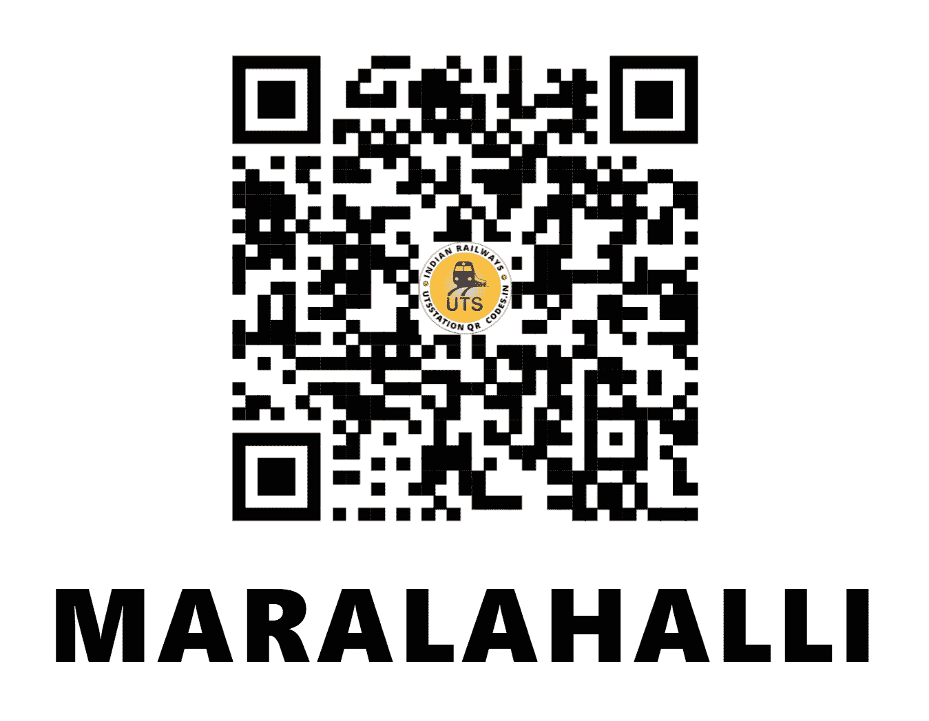 UTS QR Code for MARALAHALLI - MZV - SW (KARNATAKA)