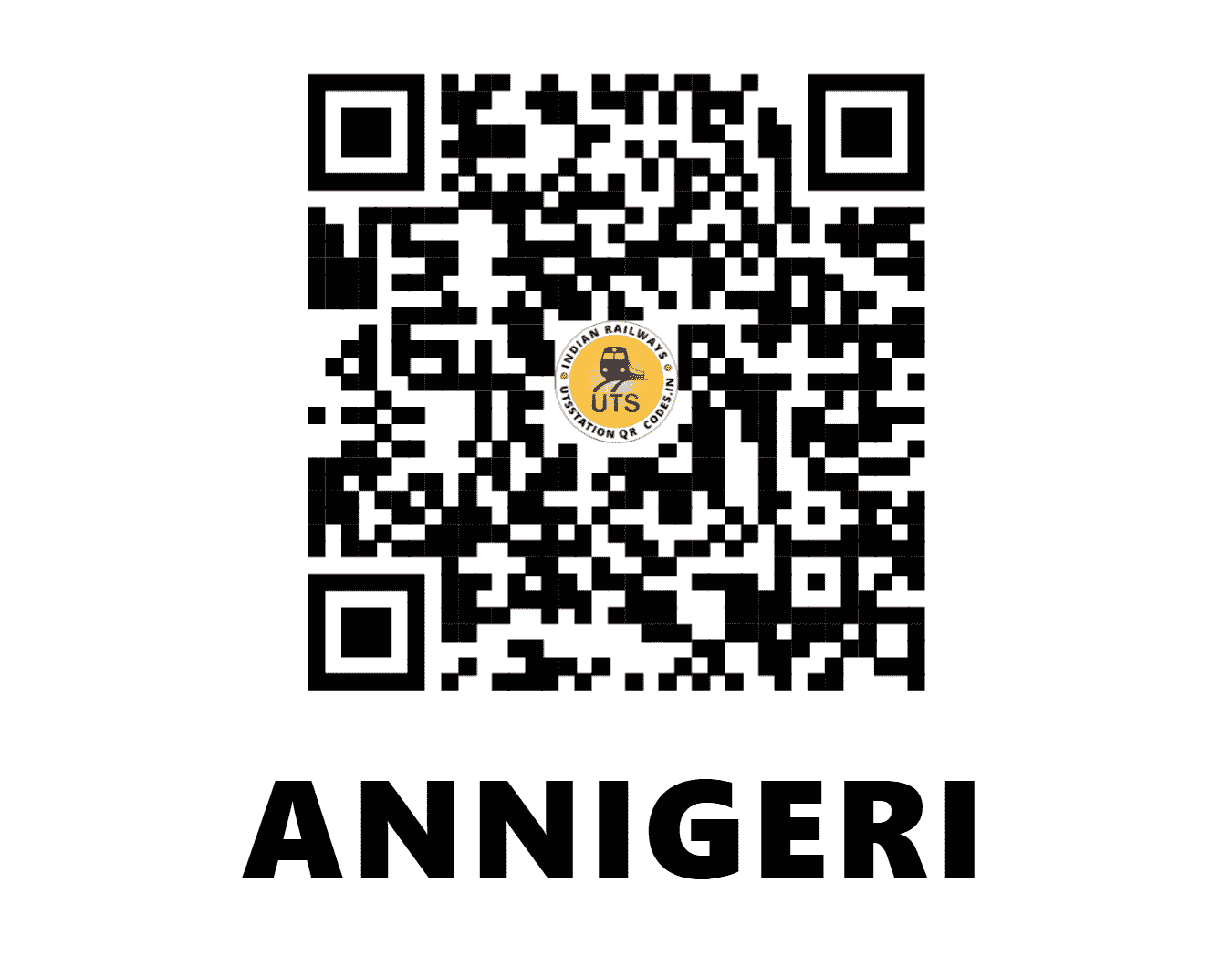 UTS QR Code for ANNIGERI - NGR - SW (KARNATAKA)