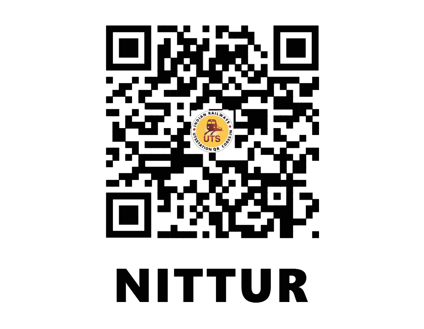 UTS QR Code for NITTUR - NTR - SW (KARNATAKA)