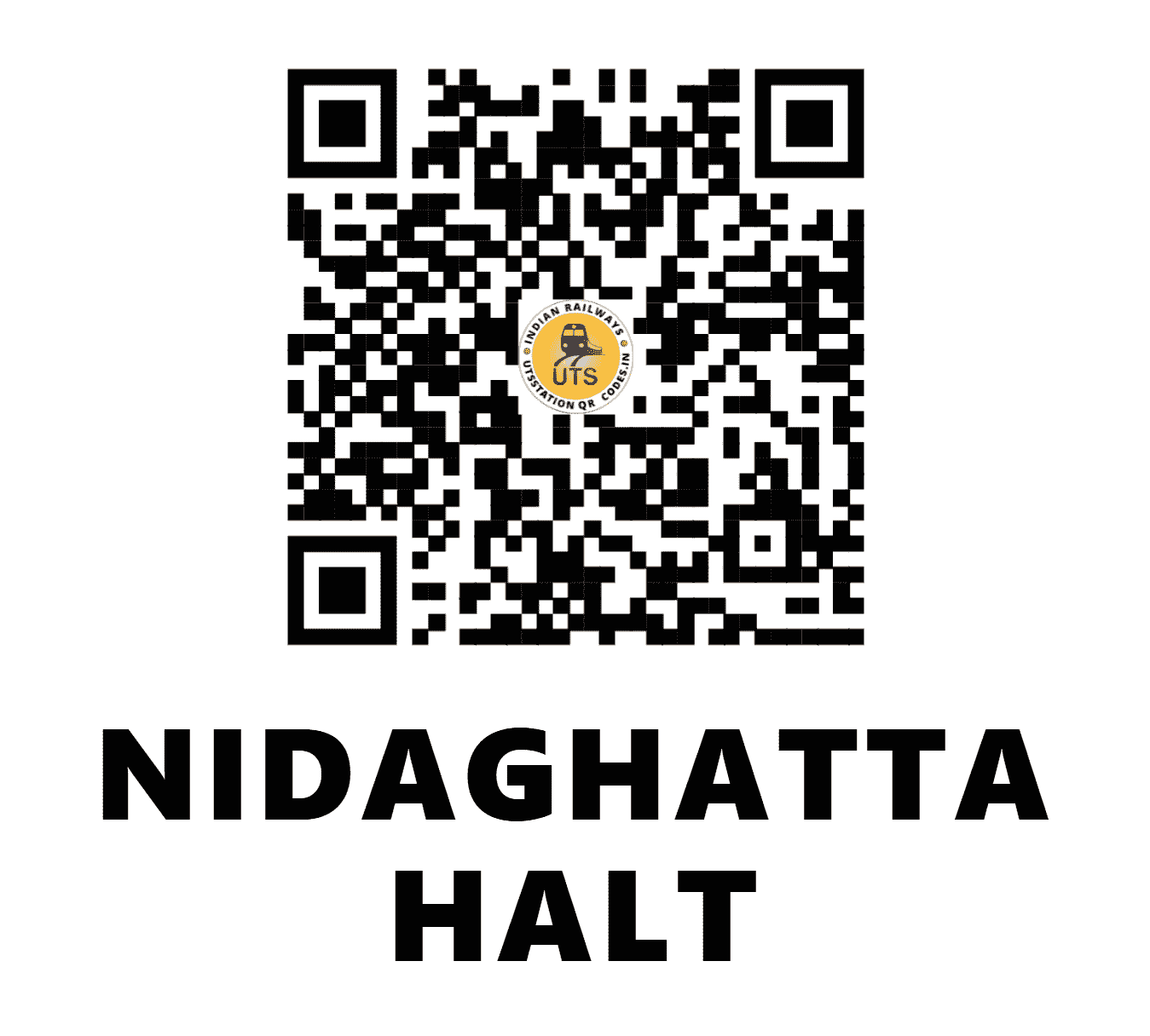 UTS QR Code for NIDAGHATTA HALT - NXH - SW (KARNATAKA)