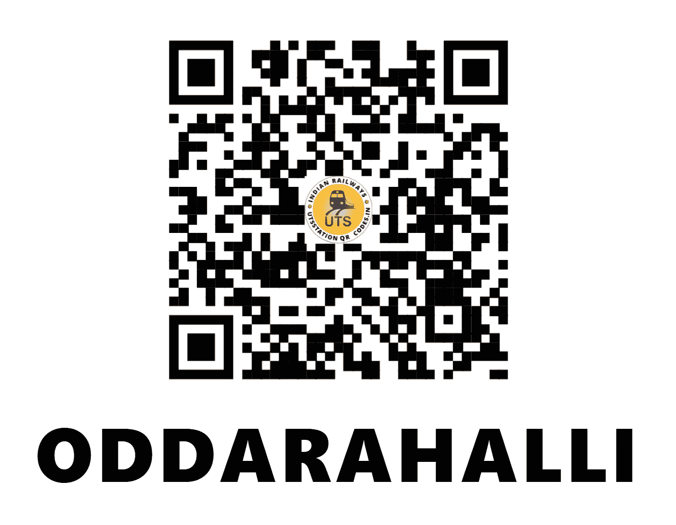 UTS QR Code for ODDARAHALLI - ORH - SW (KARNATAKA)