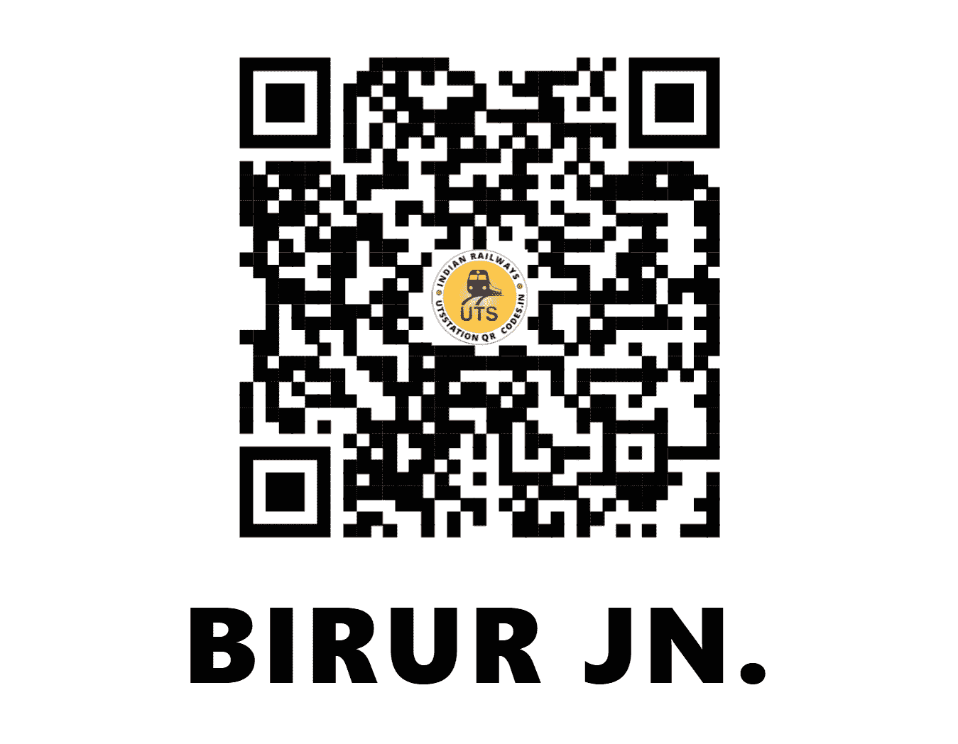 UTS QR Code for BIRUR JN. - RRB - SW (KARNATAKA)