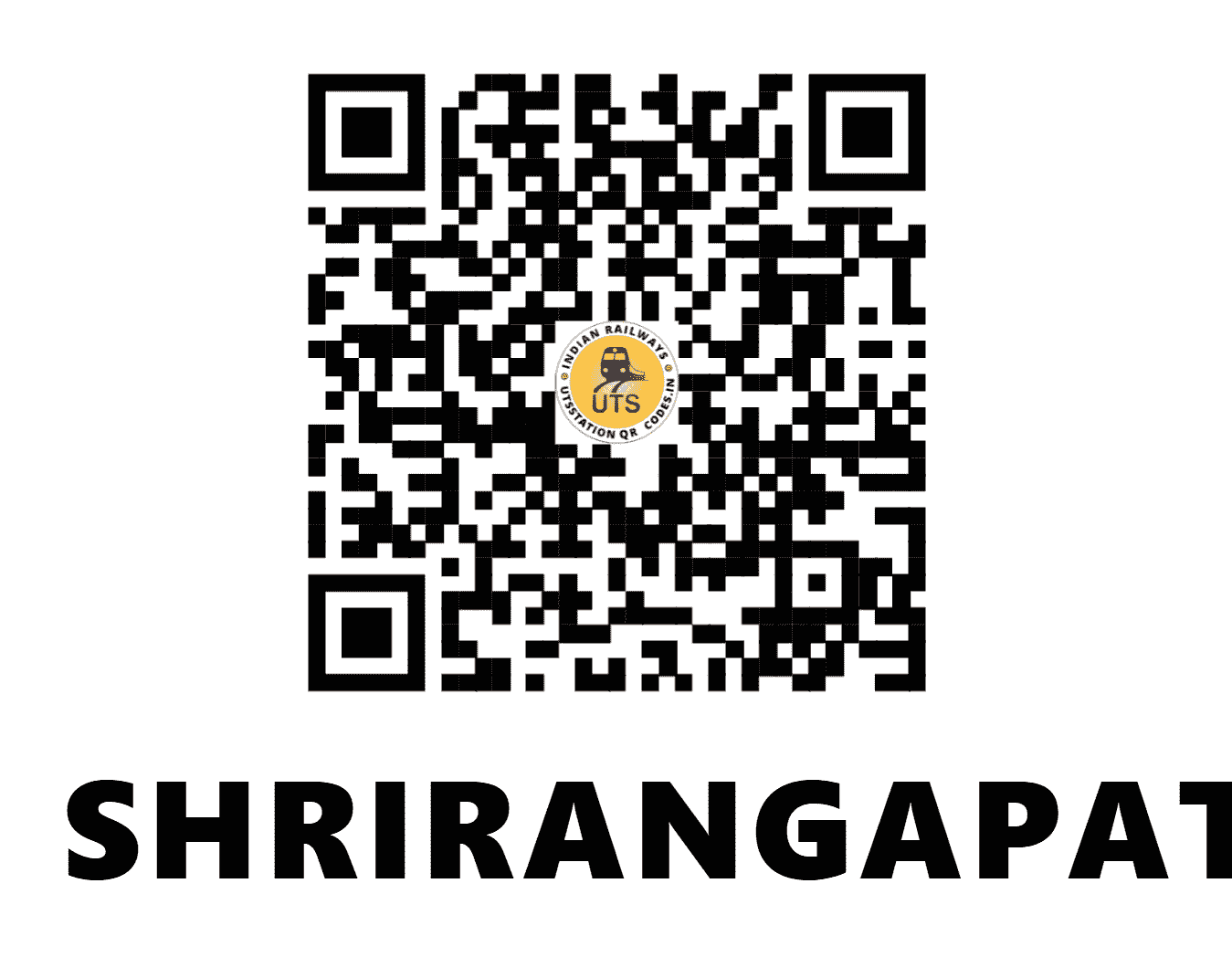 UTS QR Code for SHRIRANGAPATTANA - S - SW (KARNATAKA)