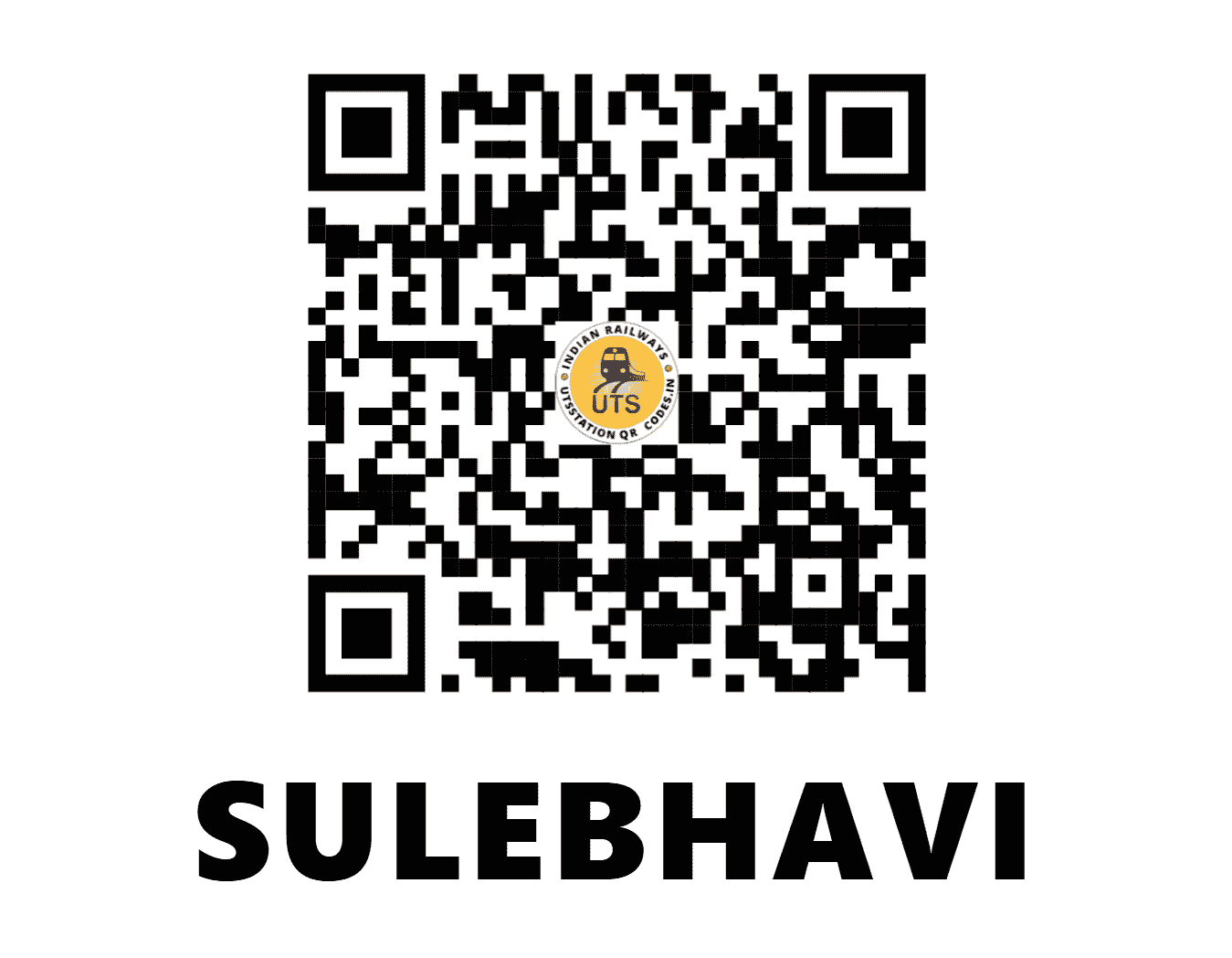 UTS QR Code for SULEBHAVI - SBH - SW (KARNATAKA)