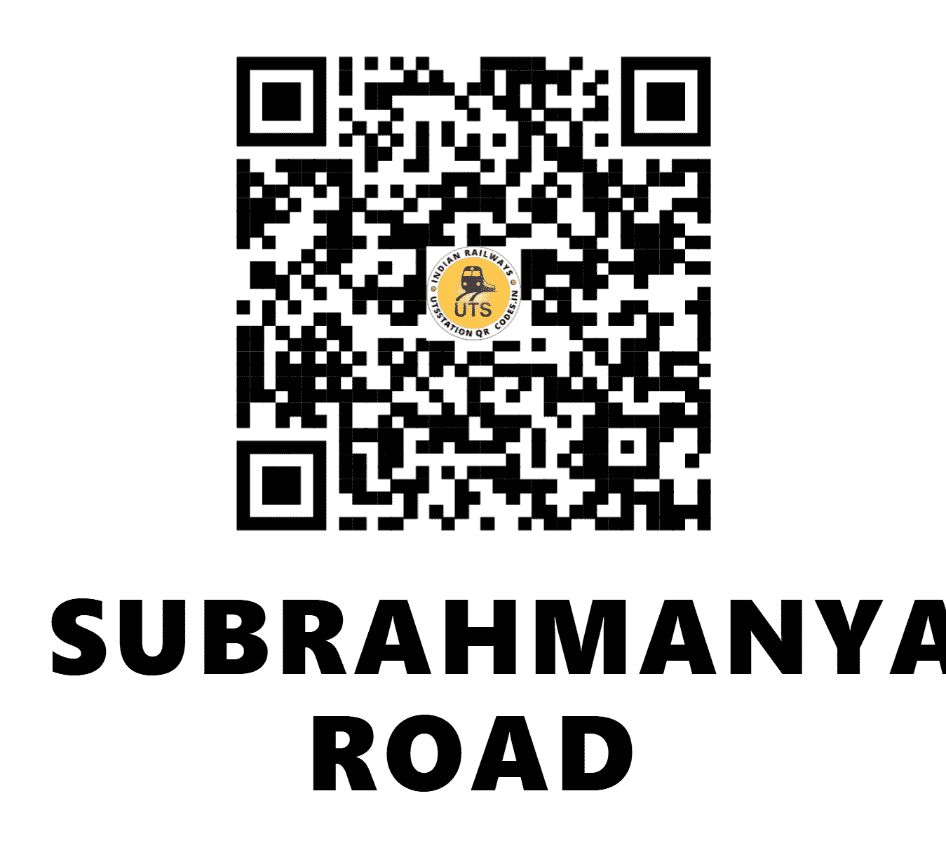 UTS QR Code for SUBRAHMANYA ROAD - SBHR - SW (KARNATAKA)