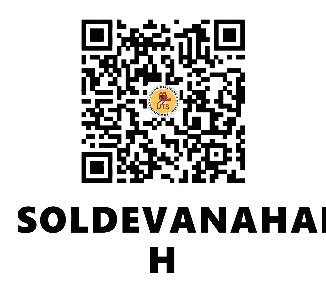 UTS QR Code for SOLDEVANAHALLI H - SDVL - SW (KARNATAKA)