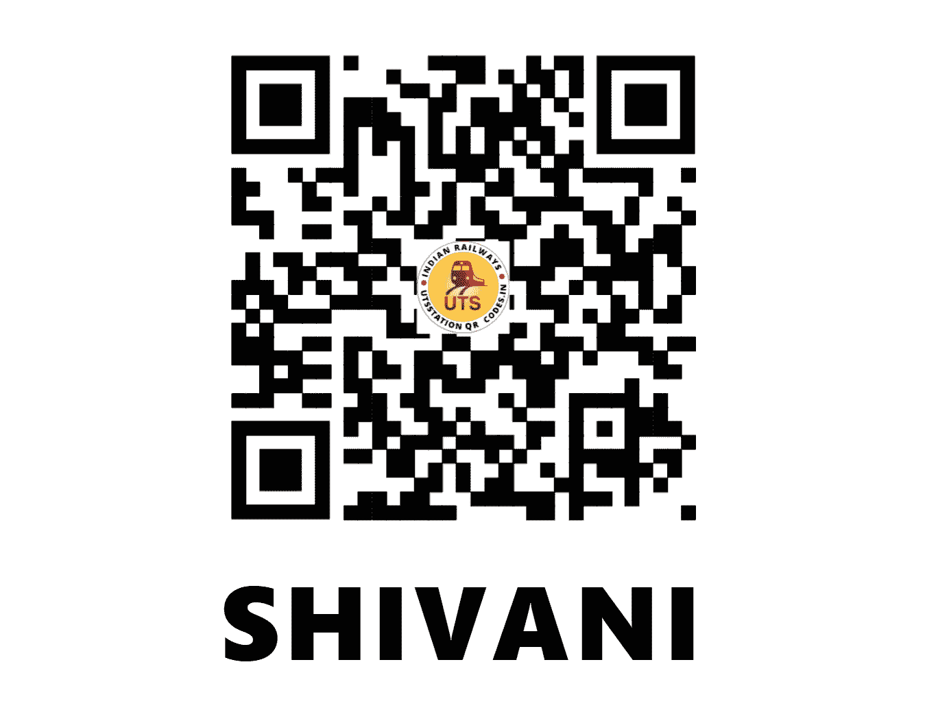 UTS QR Code for SHIVANI - SHV - SW (KARNATAKA)