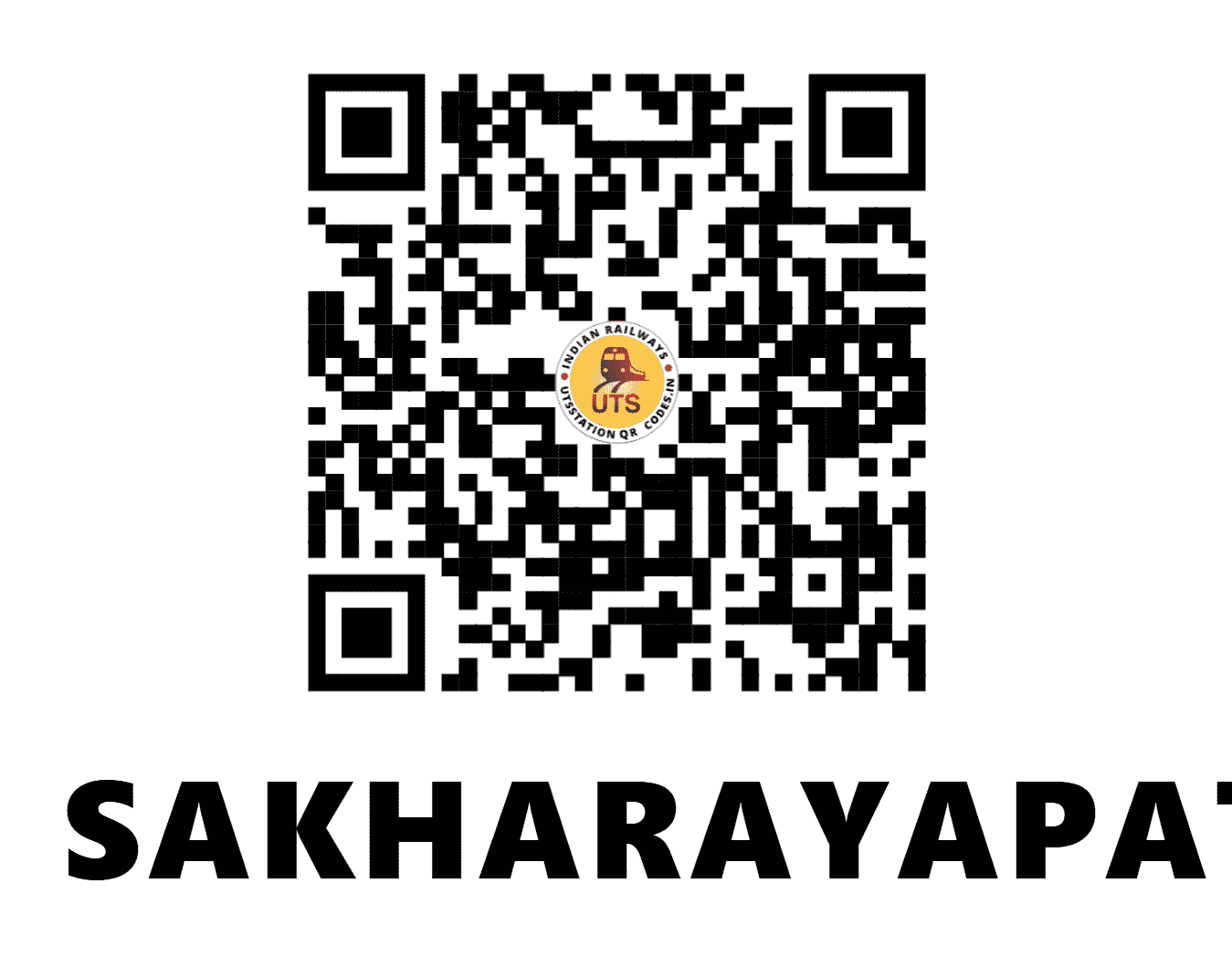 UTS QR Code for SAKHARAYAPATNA - SHYP - SW (KARNATAKA)