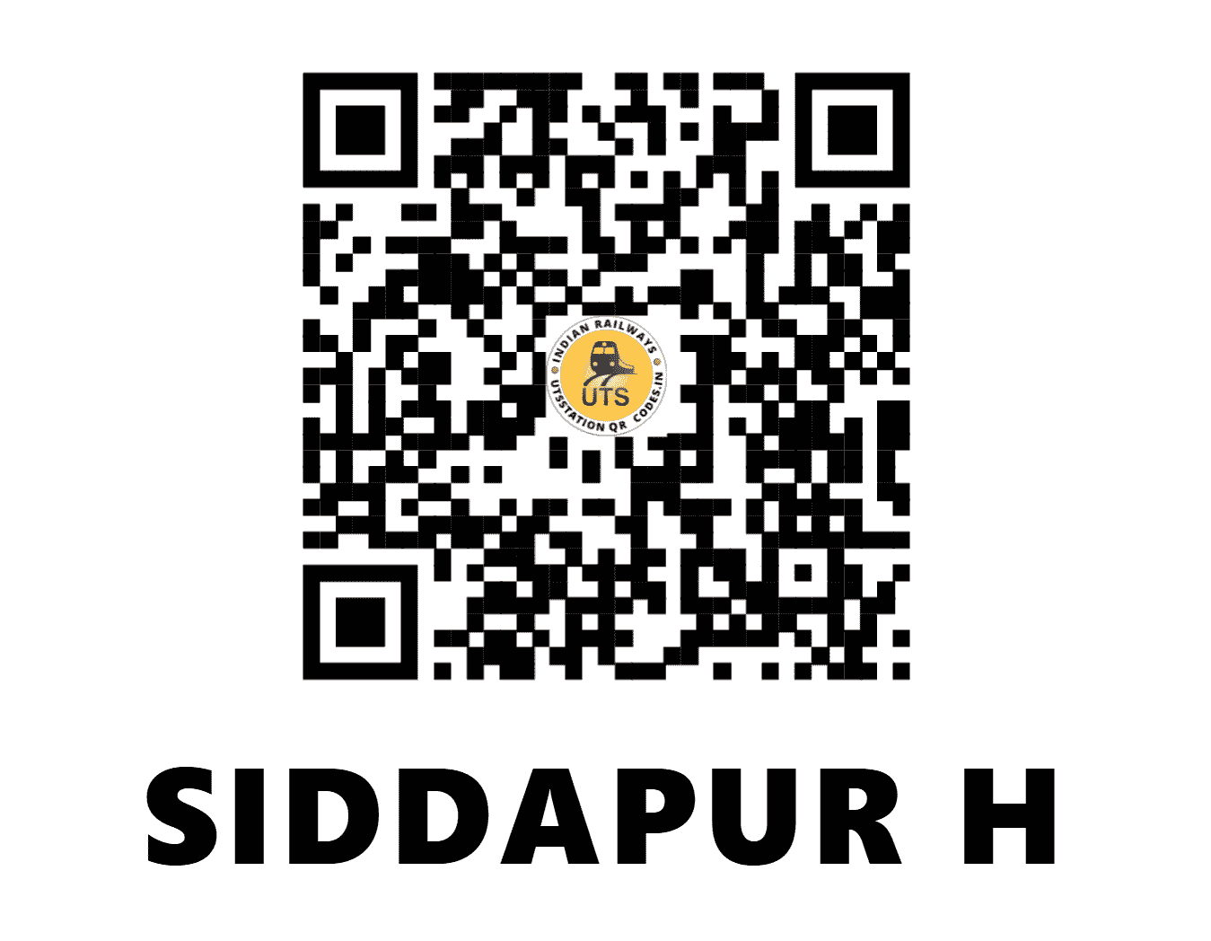 UTS QR Code for SIDDAPUR H - SIDP - SW (KARNATAKA)