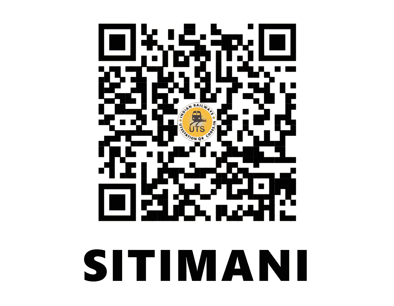 UTS QR Code for SITIMANI - SII - SW (KARNATAKA)