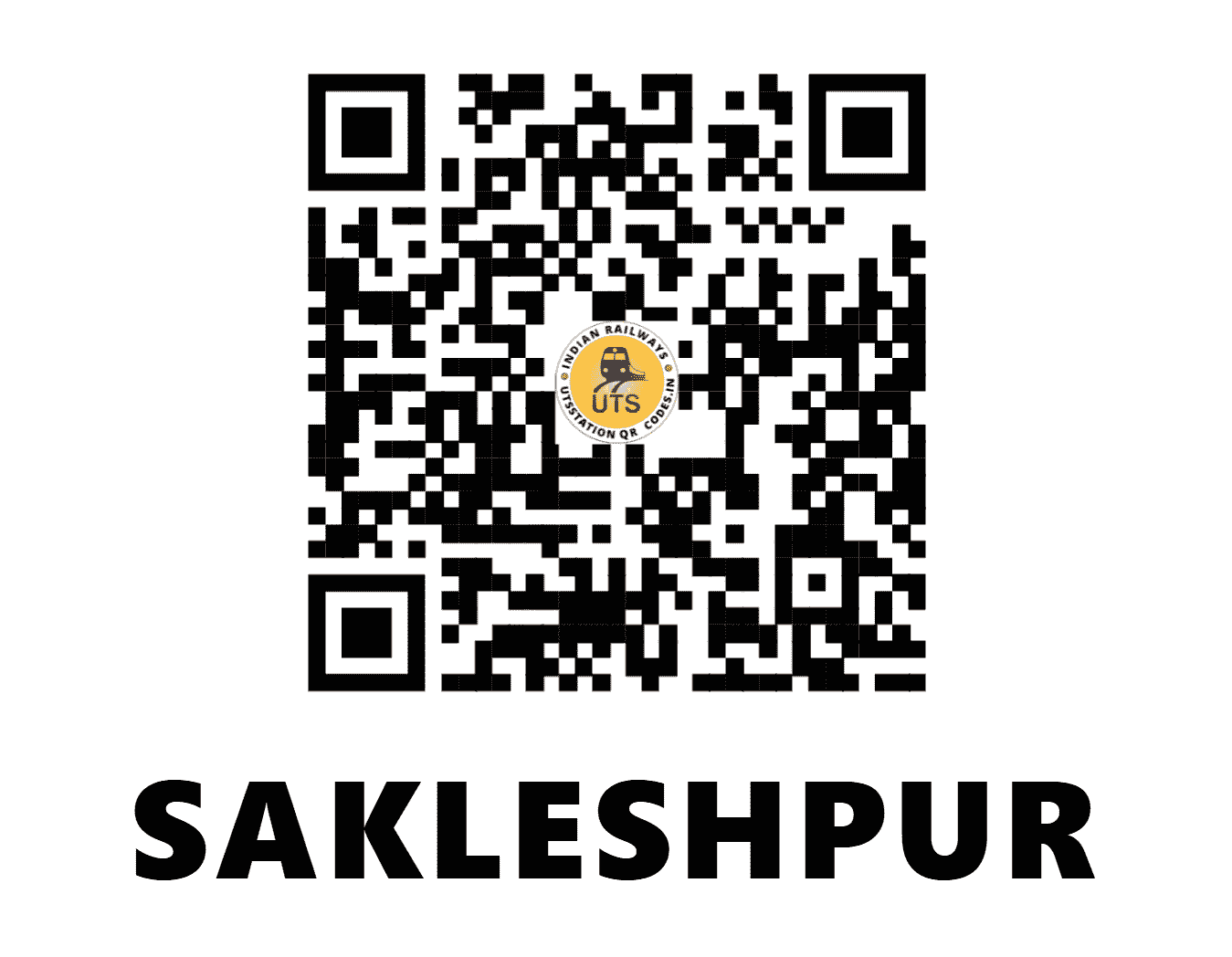 UTS QR Code for SAKLESHPUR - SKLR - SW (KARNATAKA)