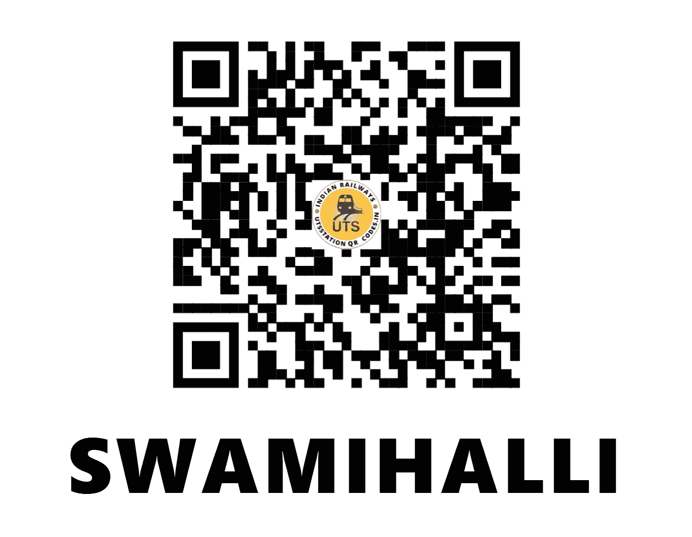 UTS QR Code for SWAMIHALLI - SMLI - SW (KARNATAKA)