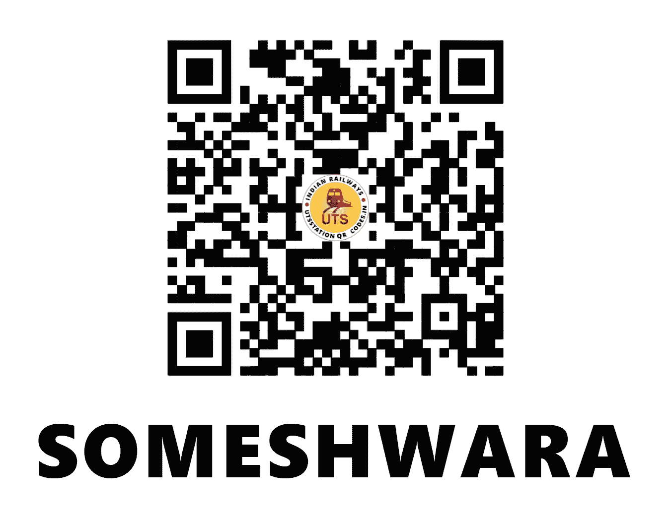 UTS QR Code for SOMESHWARA - SMWA - SW (KARNATAKA)