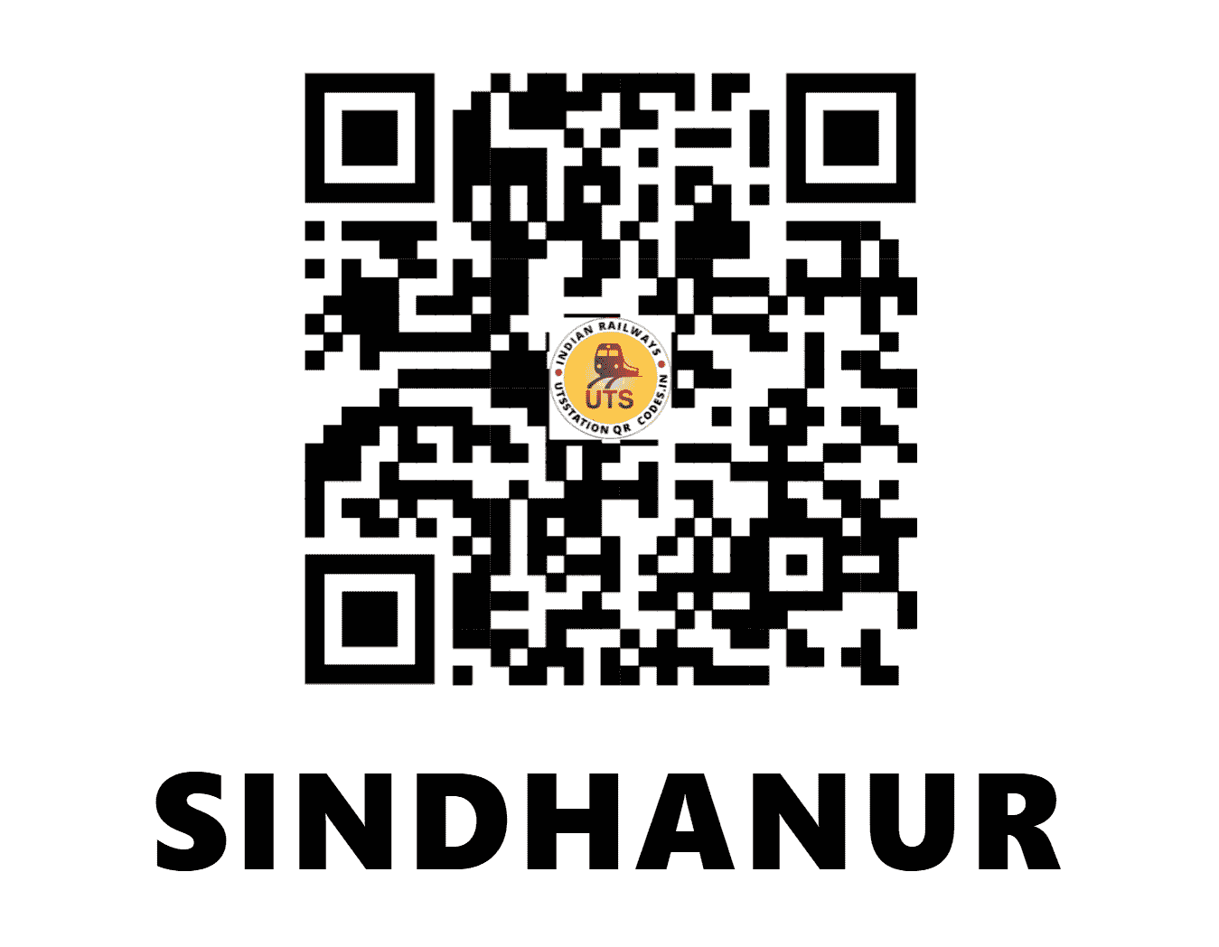 UTS QR Code for SINDHANUR - SNNR - SW (KARNATAKA)
