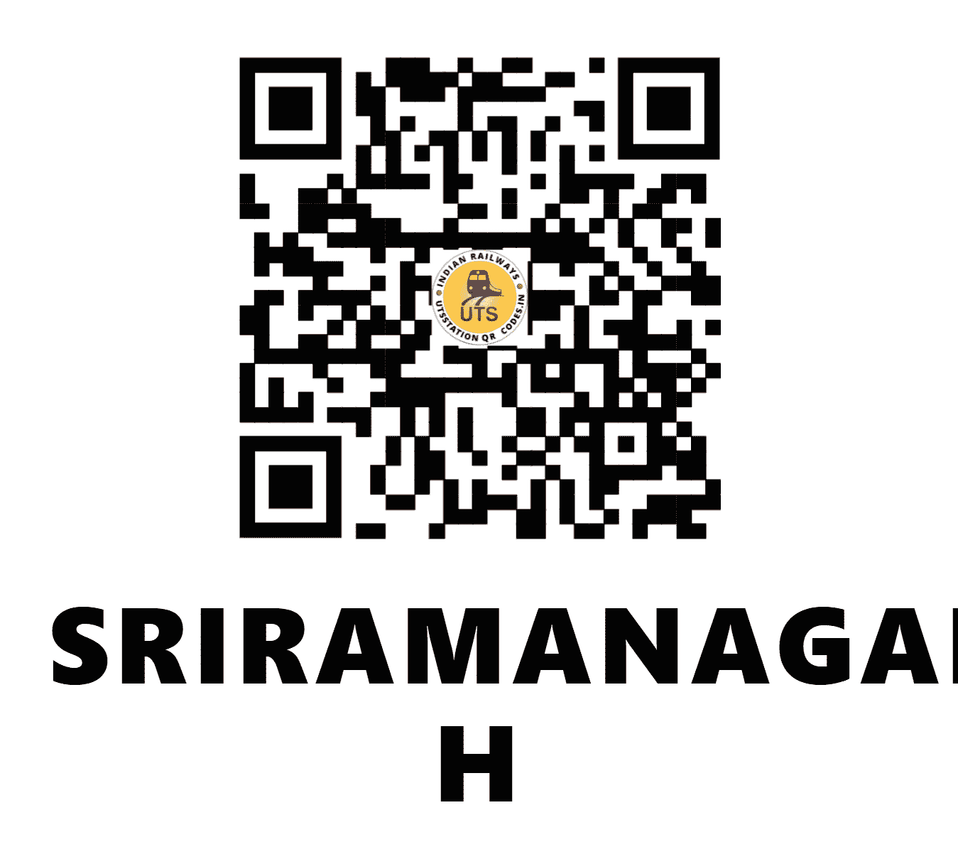 UTS QR Code for SRIRAMANAGAR H - SRNM - SW (KARNATAKA)