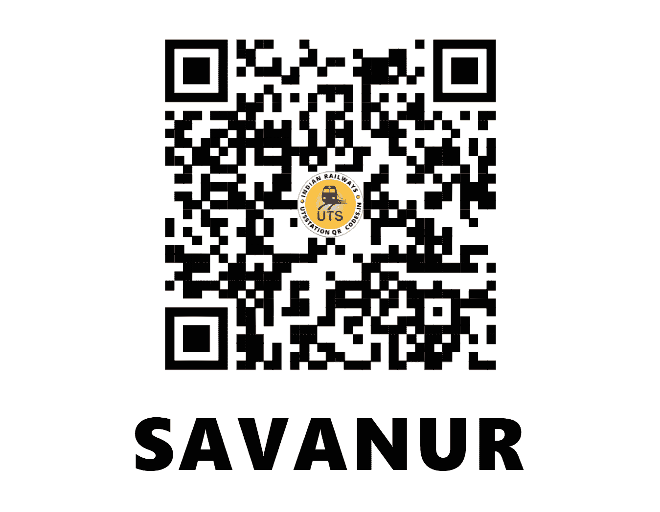 UTS QR Code for SAVANUR - SVNR - SW (KARNATAKA)