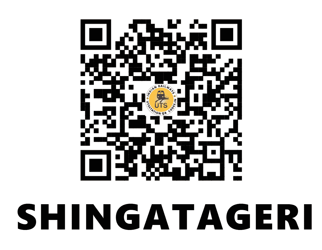 UTS QR Code for SHINGATAGERI - SXH - SW (KARNATAKA)