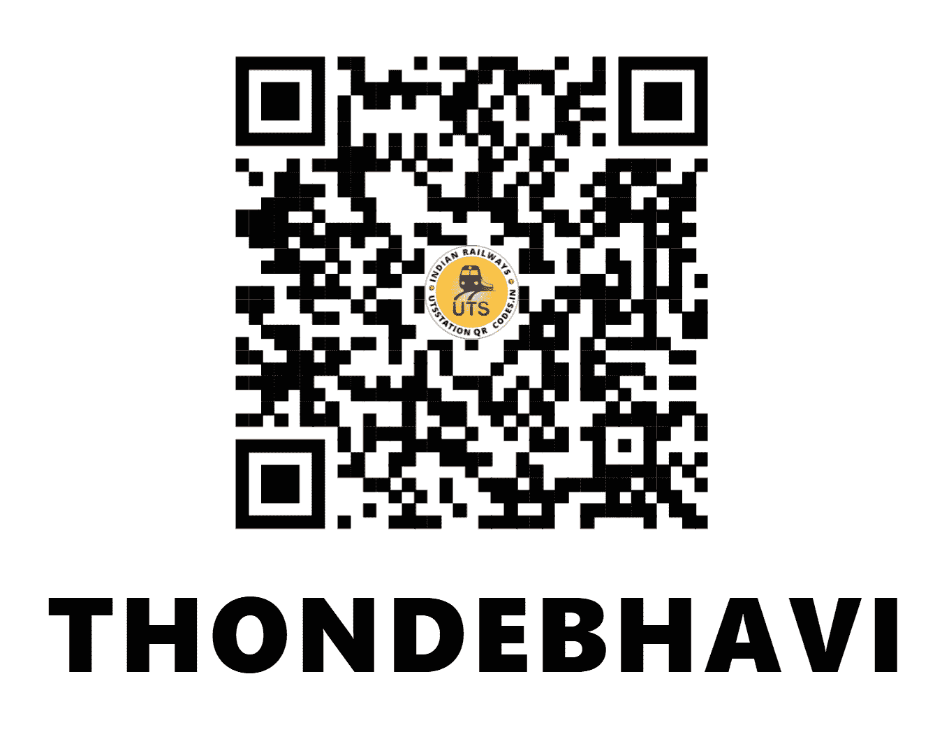 UTS QR Code for THONDEBHAVI - TDV - SW (KARNATAKA)