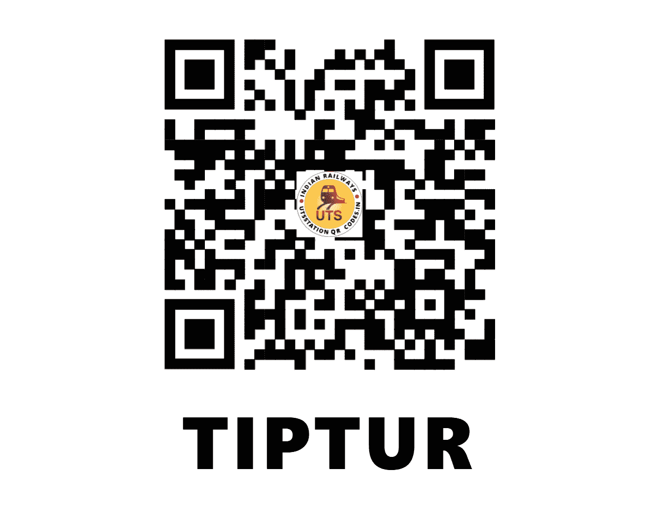 UTS QR Code for TIPTUR - TTR - SW (KARNATAKA)