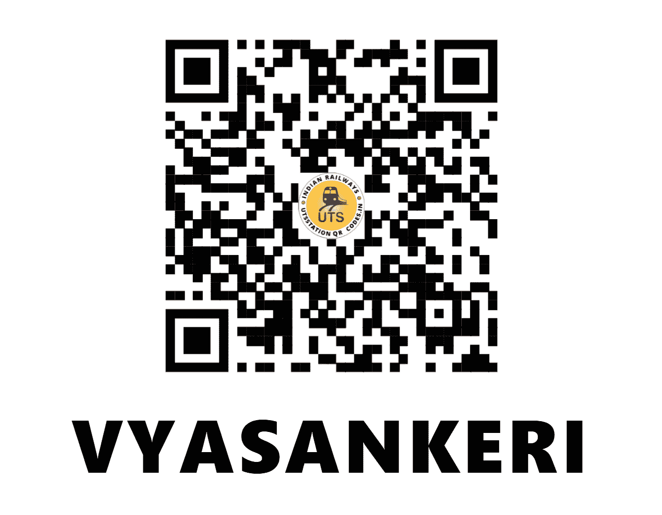UTS QR Code for VYASANKERI - VYS - SW (KARNATAKA)