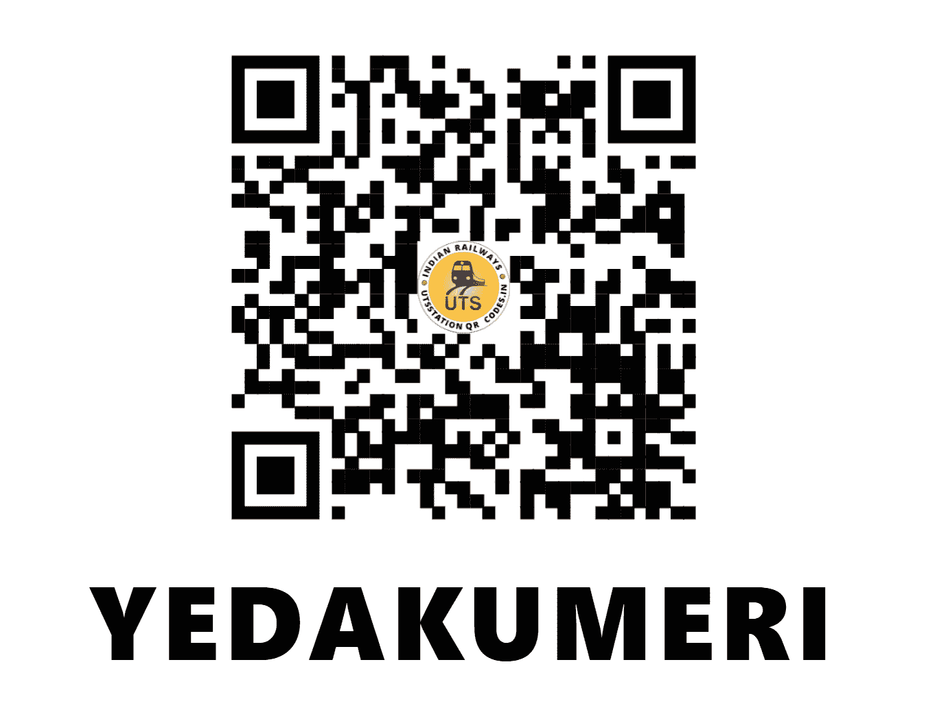 UTS QR Code for YEDAKUMERI - YDK - SW (KARNATAKA)