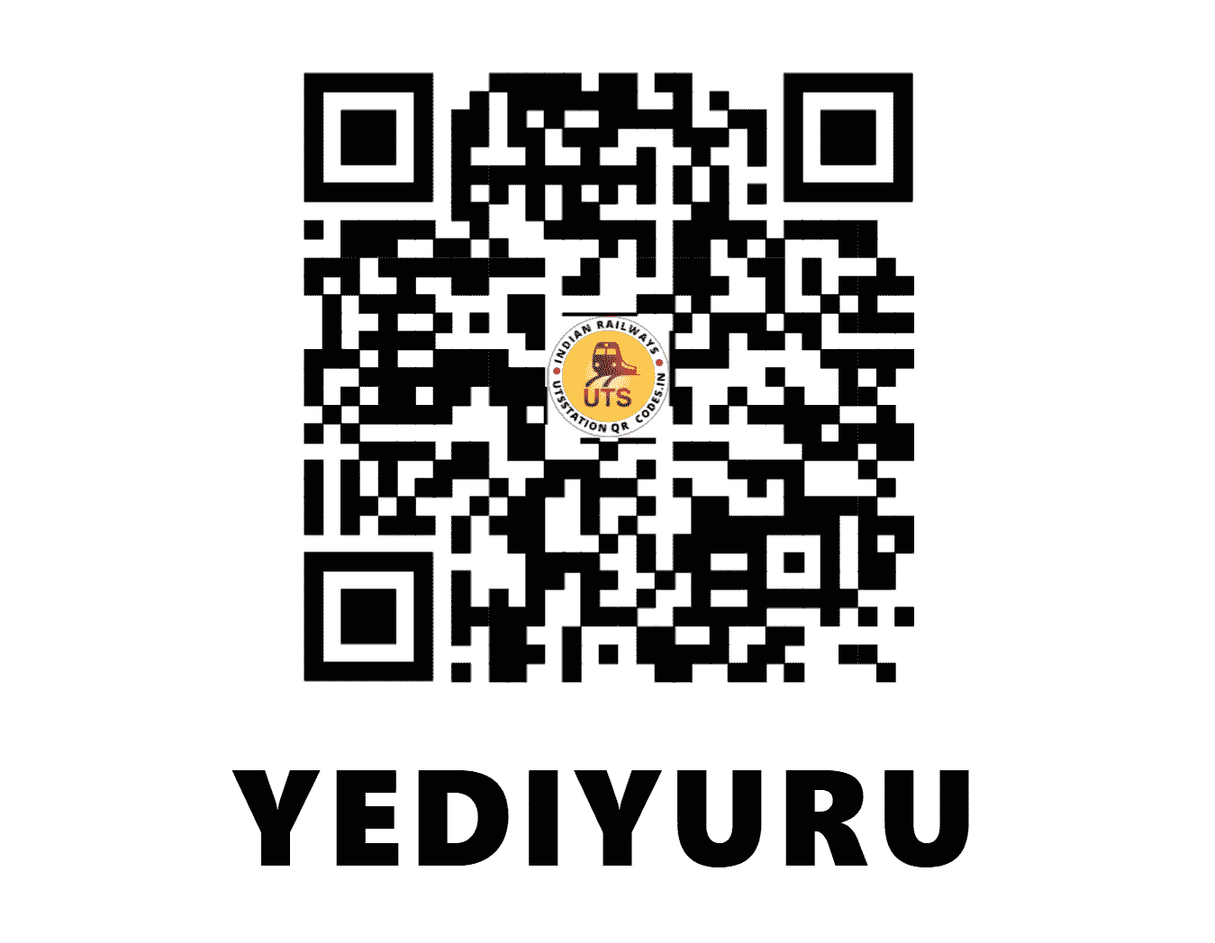 UTS QR Code for YEDIYURU - YY - SW (KARNATAKA)