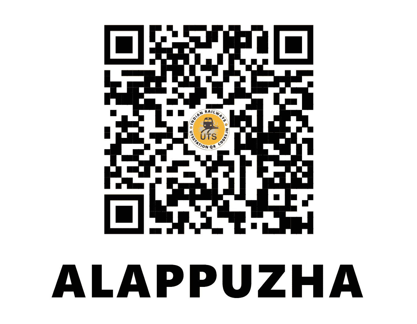 UTS QR Code for ALAPPUZHA - ALLP - SR (KERALA)