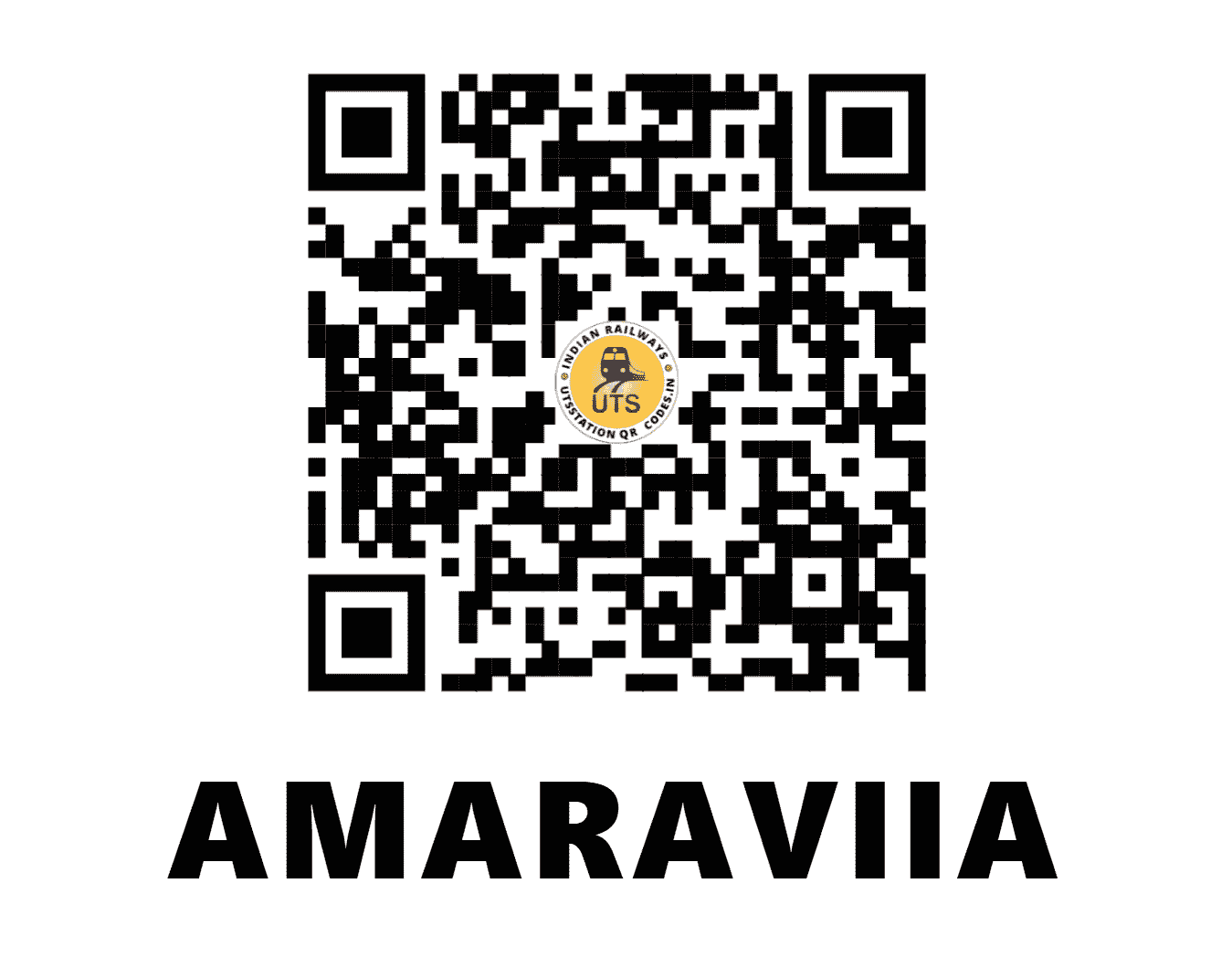 UTS QR Code for AMARAVIIA - AMVA - SR (KERALA)
