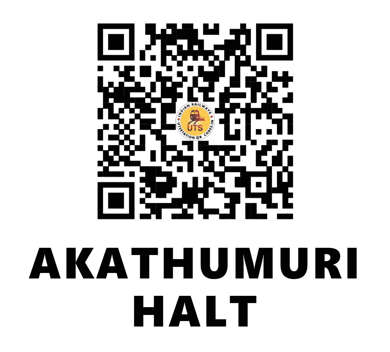 UTS QR Code for AKATHUMURI HALT - AMY - SR (KERALA)