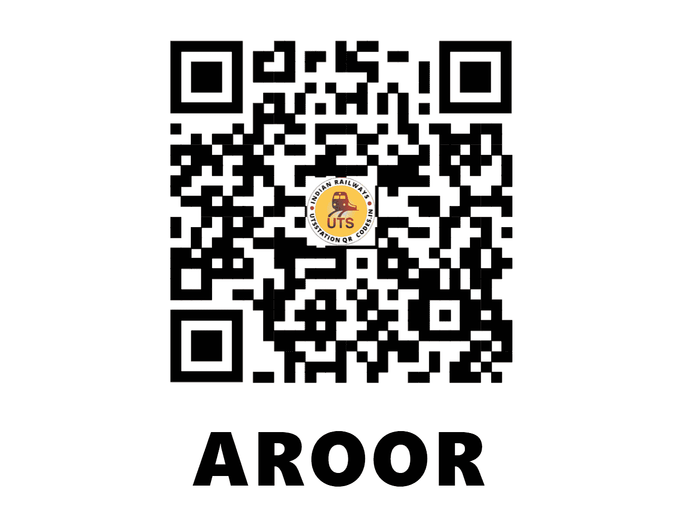 UTS QR Code for AROOR - AROR - SR (KERALA)