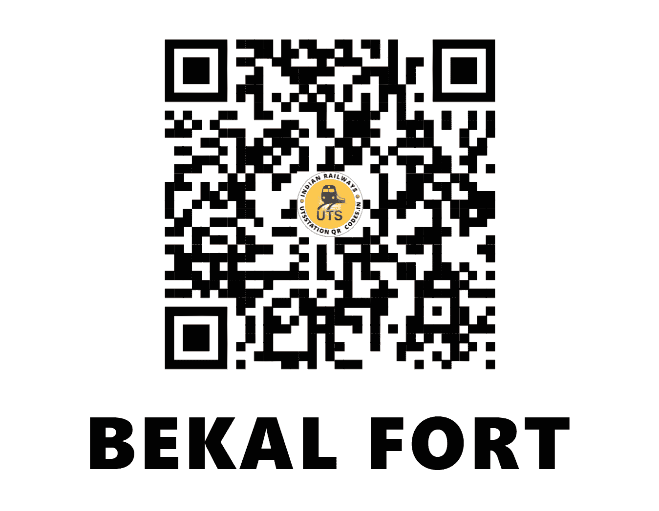 UTS QR Code for BEKAL FORT - BFR - SR (KERALA)