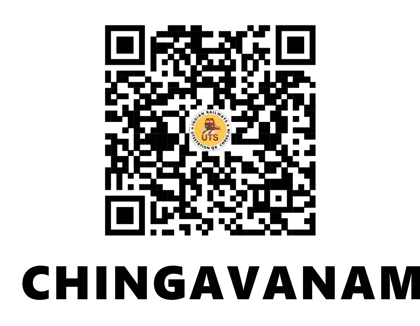 UTS QR Code for CHINGAVANAM - CGV - SR (KERALA)