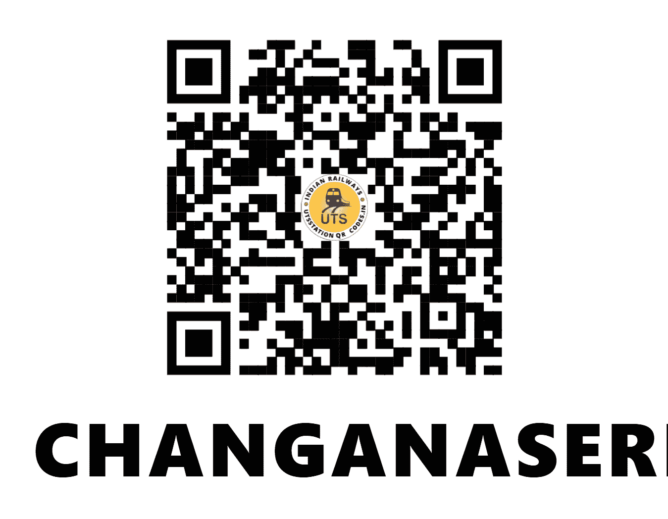 UTS QR Code for CHANGANASERI - CGY - SR (KERALA)