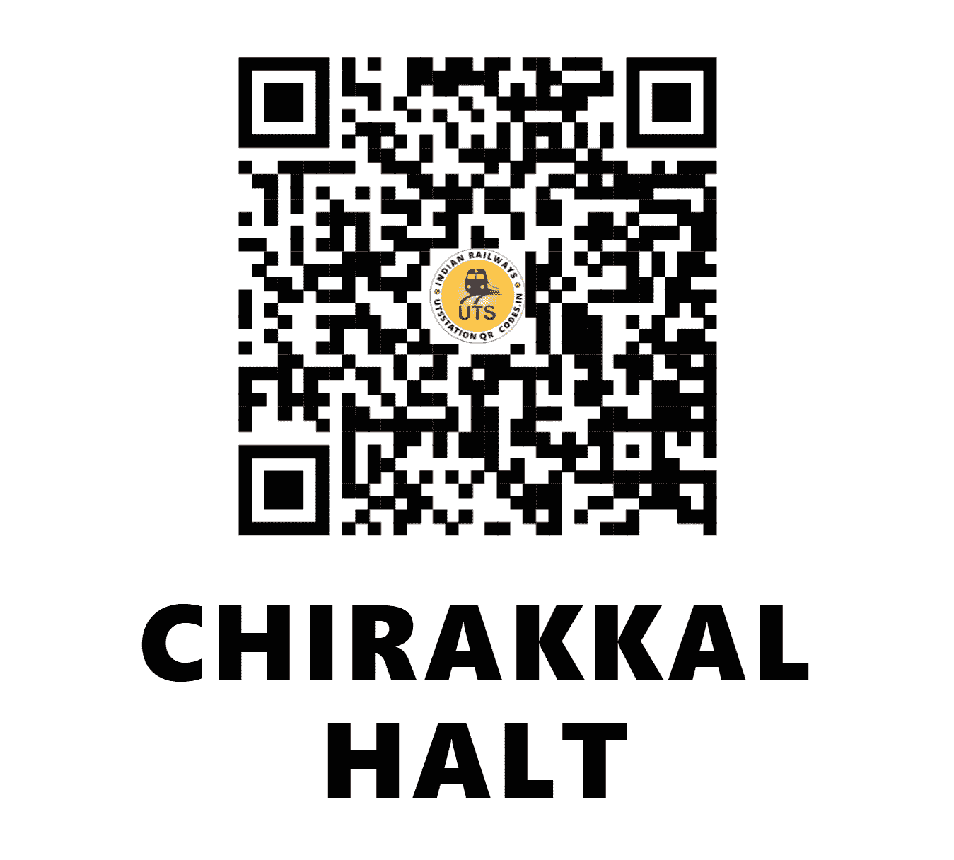 UTS QR Code for CHIRAKKAL HALT - CQL - SR (KERALA)