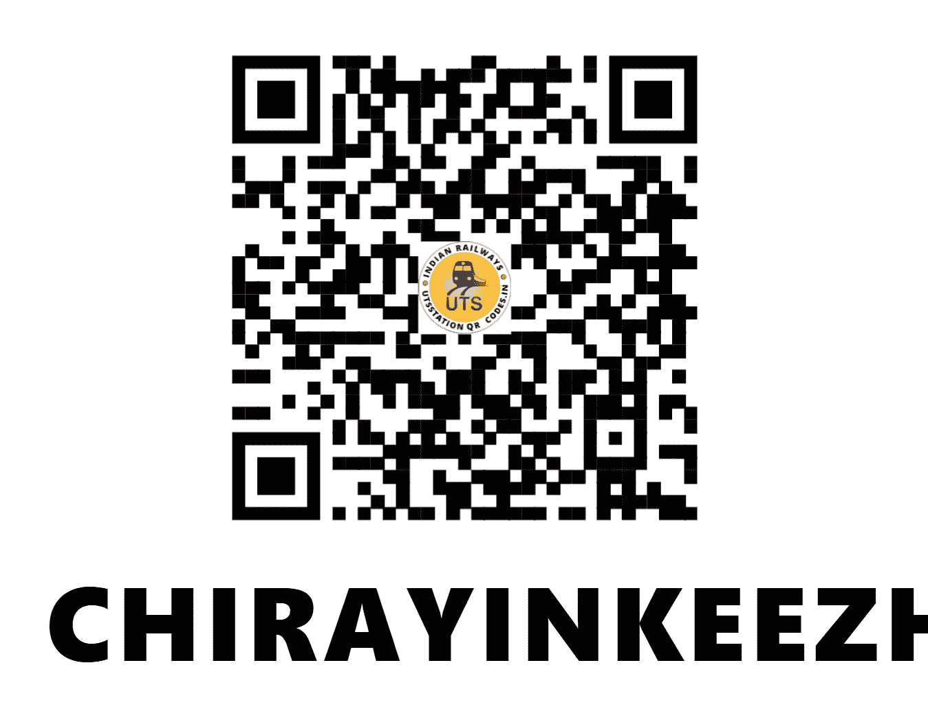 UTS QR Code for CHIRAYINKEEZH - CRY - SR (KERALA)