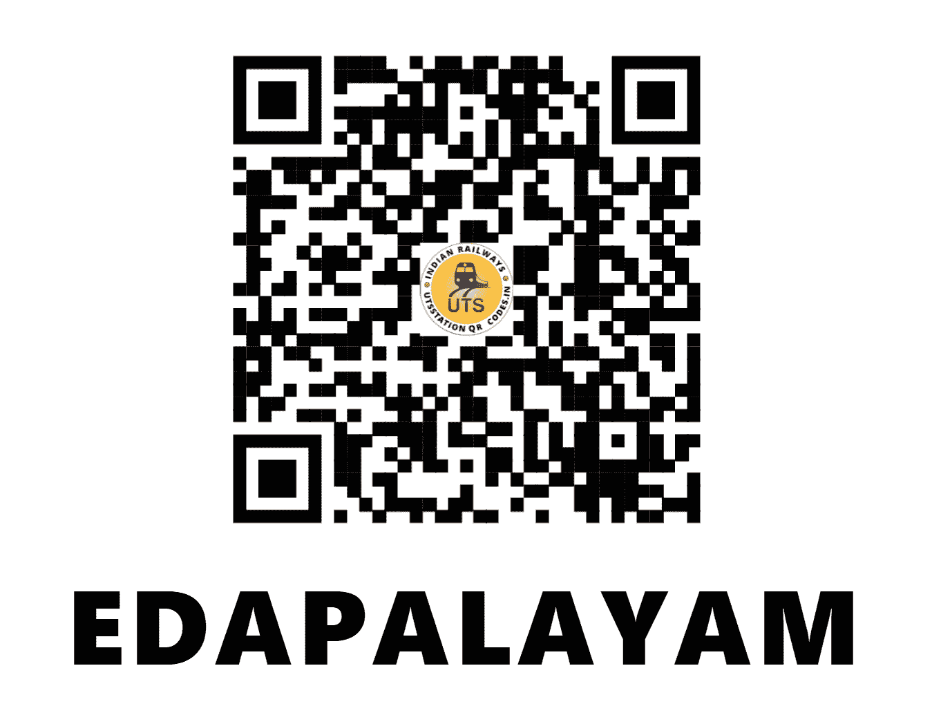 UTS QR Code for EDAPALAYAM - EDP - SR (KERALA)