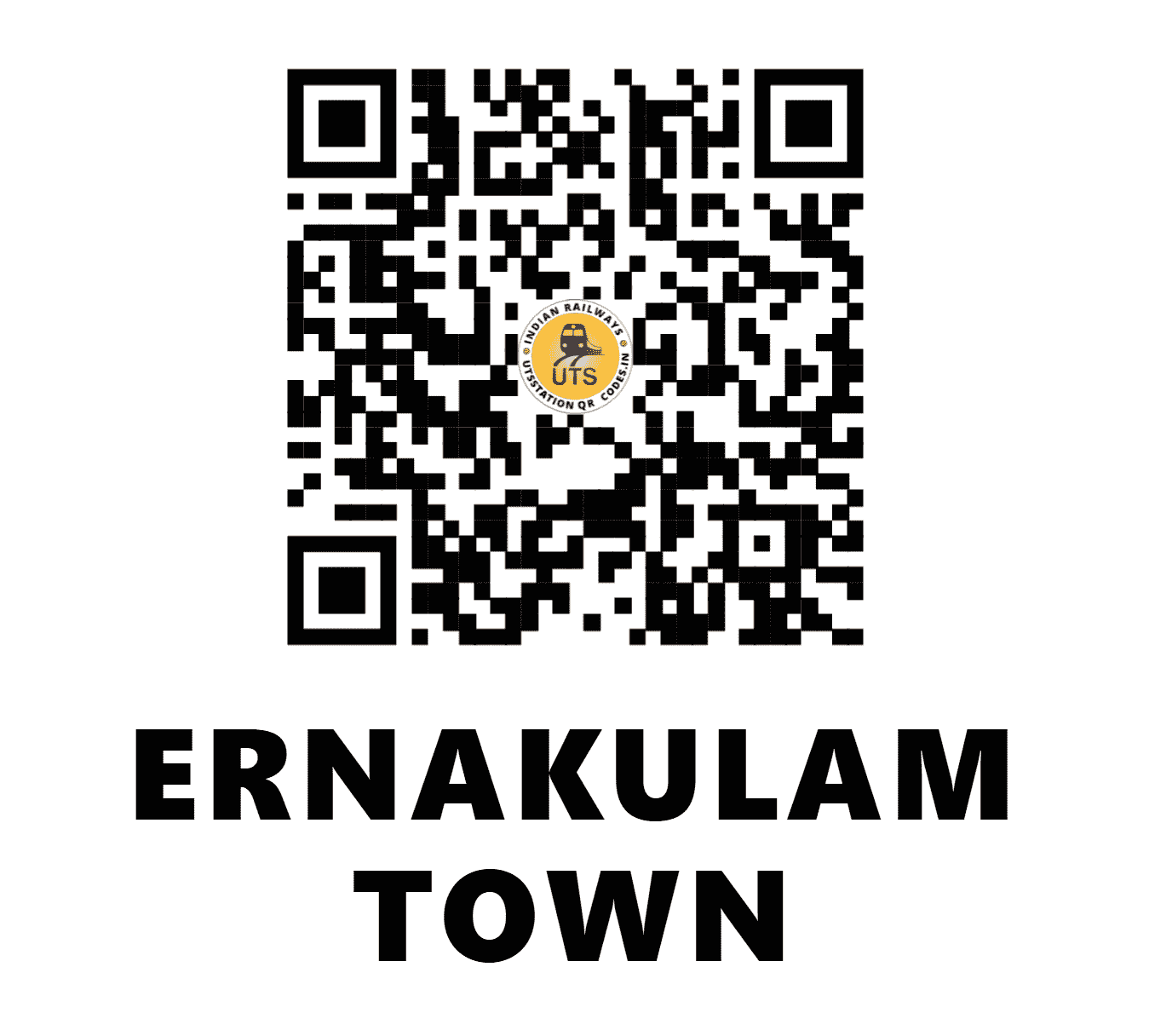 UTS QR Code for ERNAKULAM TOWN - ERN - SR (KERALA)
