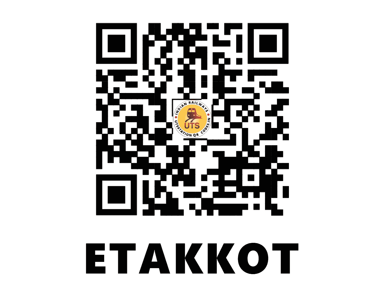 UTS QR Code for ETAKKOT - ETK - SR (KERALA)