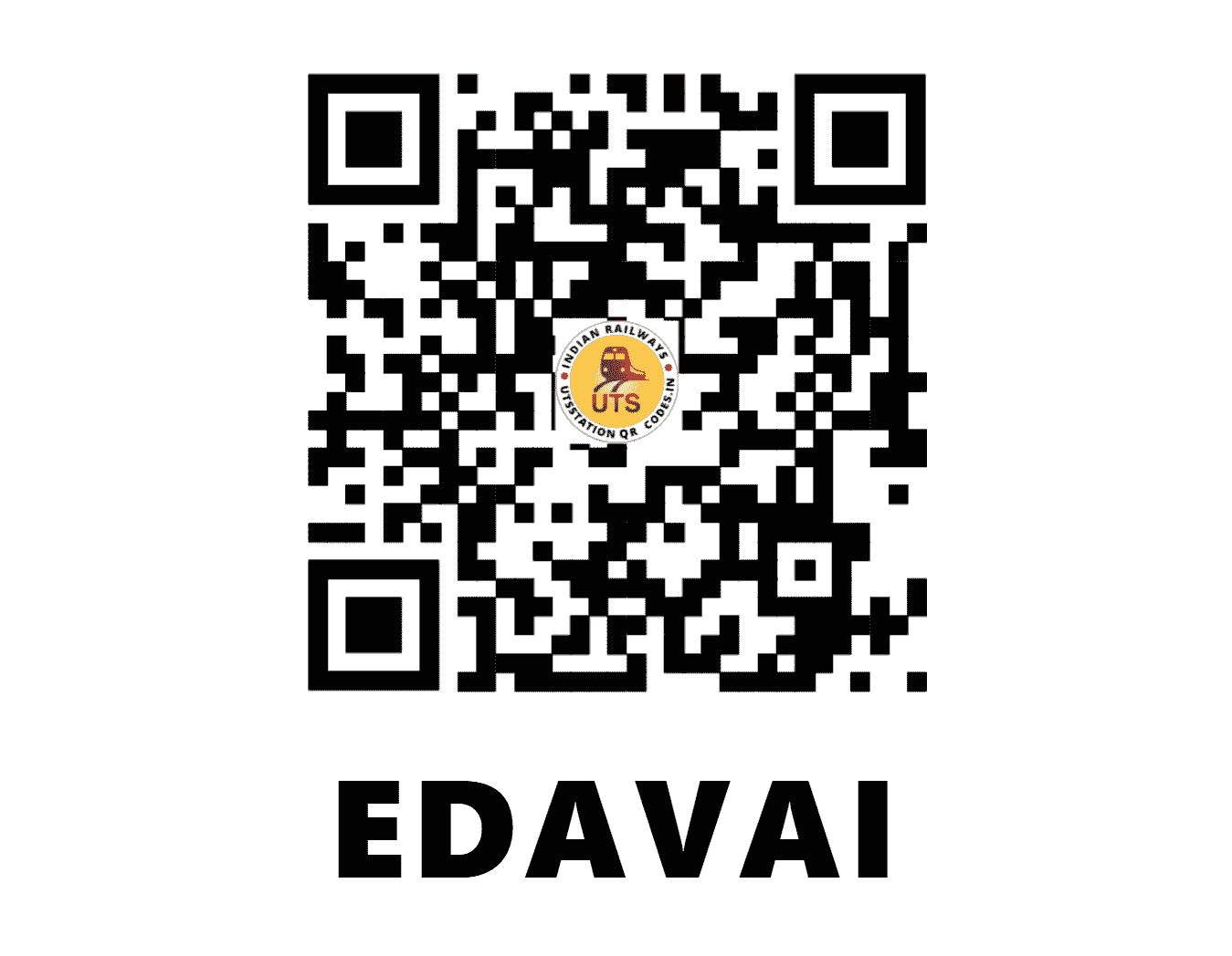 UTS QR Code for EDAVAI - EVA - SR (KERALA)