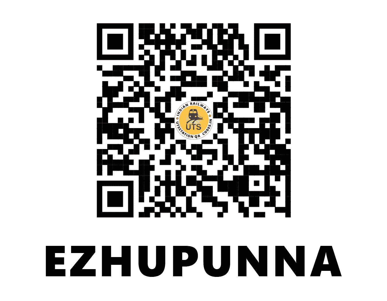 UTS QR Code for EZHUPUNNA - EZP - SR (KERALA)