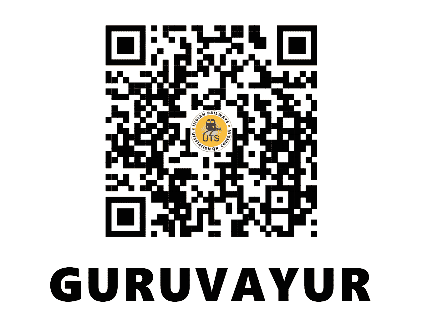UTS QR Code for GURUVAYUR - GUV - SR (KERALA)