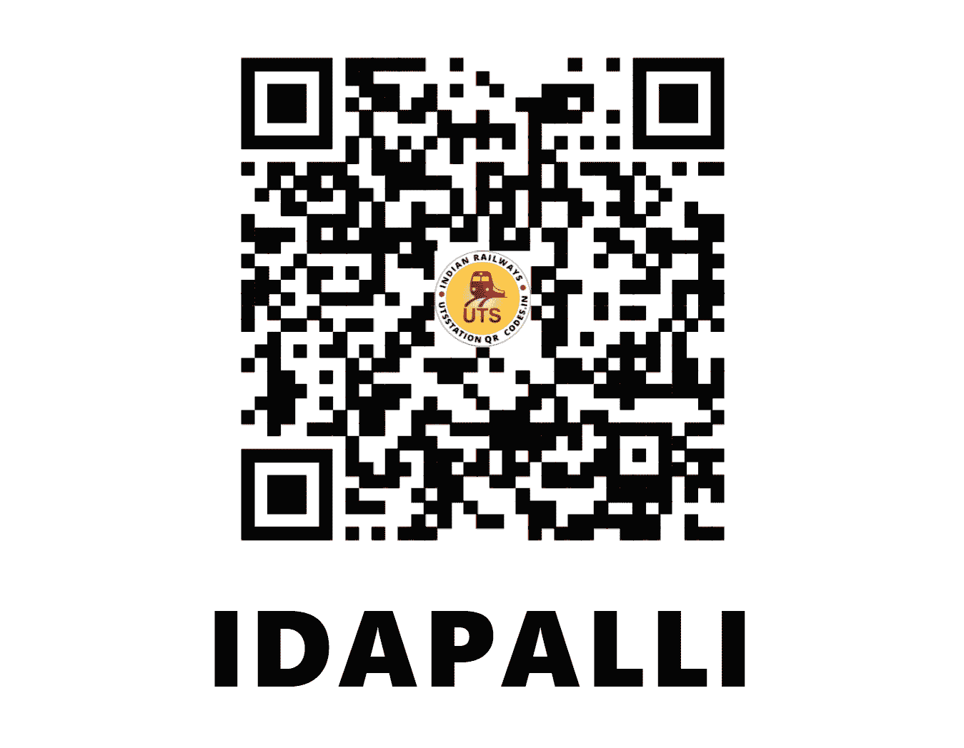 UTS QR Code for IDAPALLI - IPL - SR (KERALA)