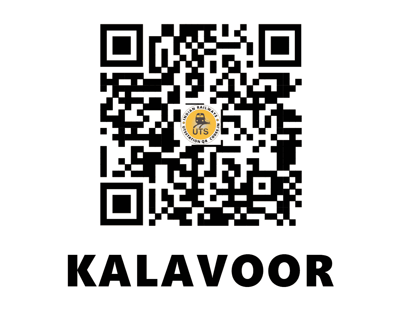 UTS QR Code for KALAVOOR - KAVR - SR (KERALA)